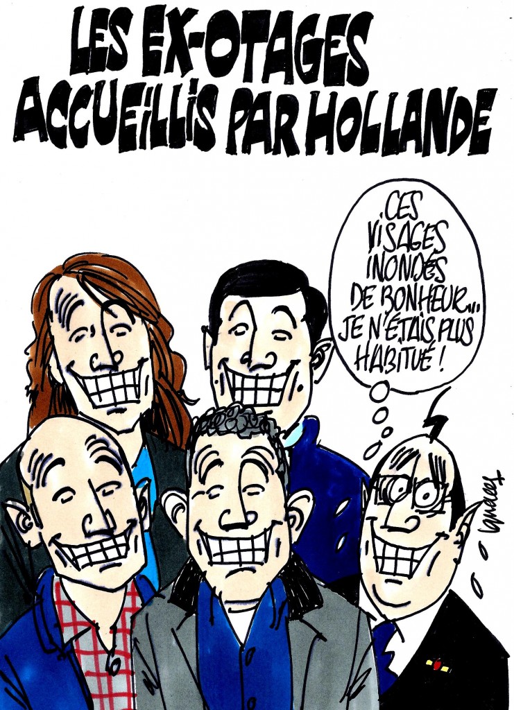 Ignace - Ex-otages accueillis par Hollande