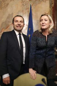 Marine Le Pen et Sébastien Chenu, co-fondateur de Gaylib