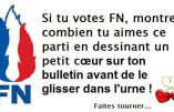 L'un des tweets cherchant à tromper les électeurs du FN