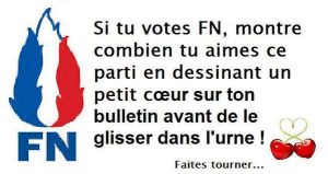 L'un des tweets cherchant à tromper les électeurs du FN