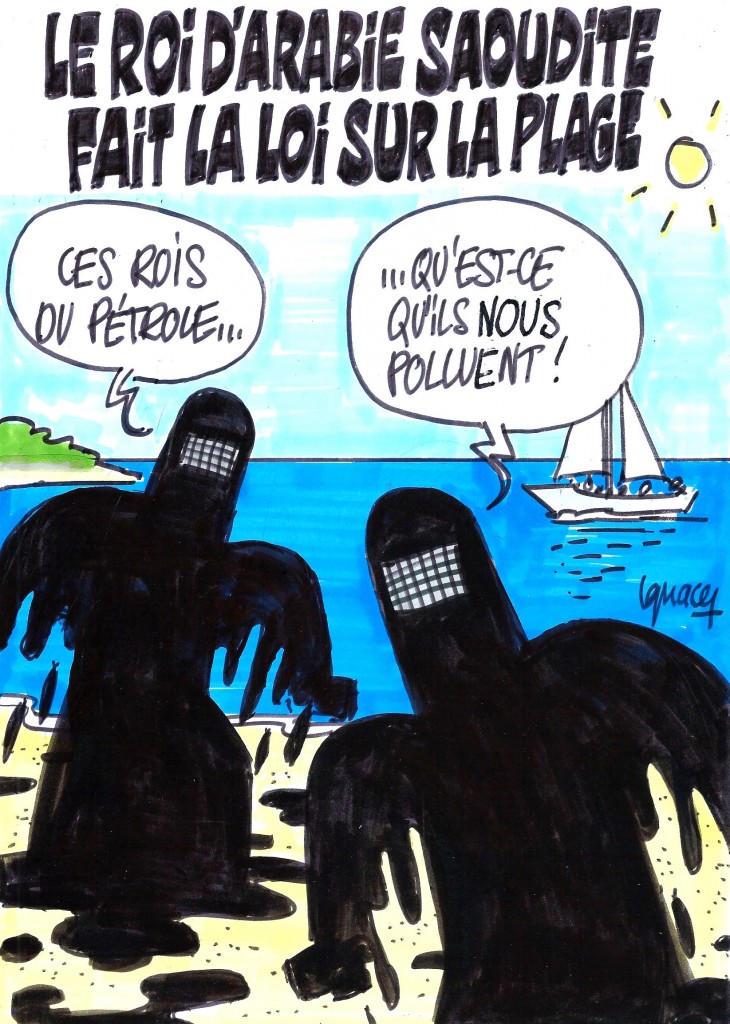 Ignace - Le roi d'Arabie saoudite fait la loi sur la plage