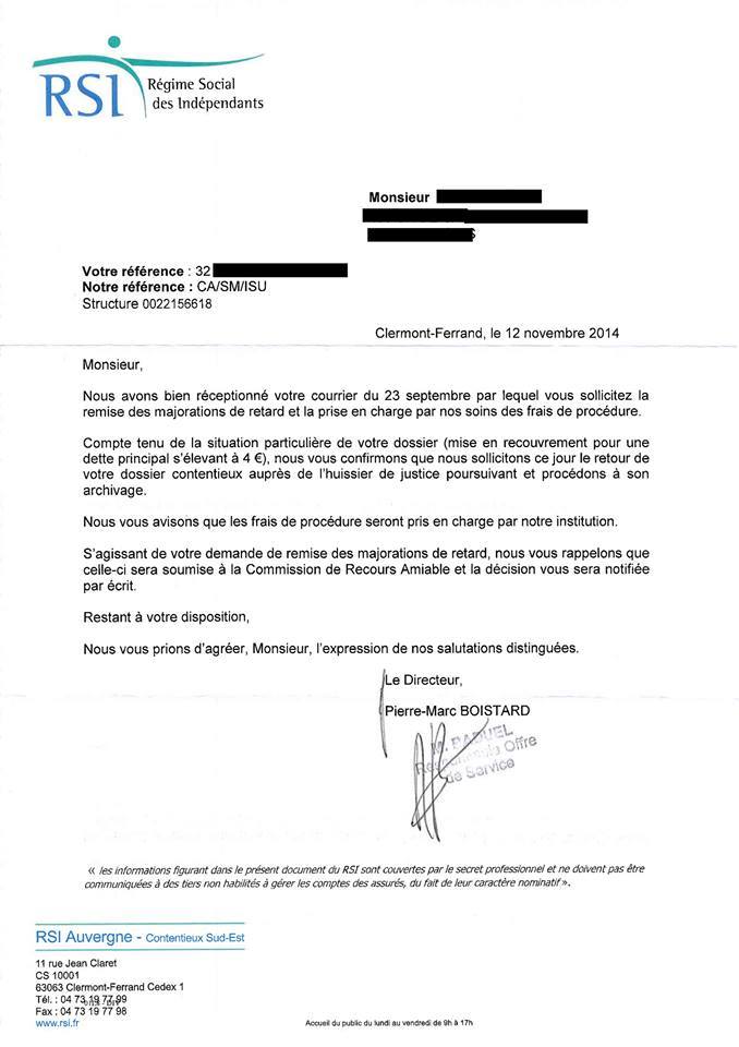 Quand le RSI envoie un huissier pour 4 € de dette !