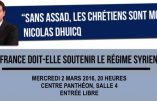 2 mars – conférence « La France doit-elle soutenir le régime syrien ? »