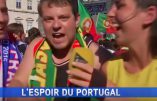 Eurofoot- En direct sur I-Télé, un supporter s’écrie: « Que la France gagne en 2017, que Valls termine en prison et Vive le Roi! » le tout assorti d’une quenelle! (Vidéo)