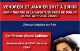 27 janvier 2017 à Toulon – Conférence d’Anne Coffinier : « Famille, Etat & éducation »