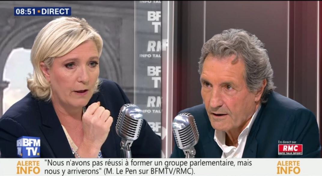 Marine Le Pen craint la disparition de la démocratie et aborde les différents sujets d’actualité – Interview du 28 juin 2017