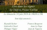 24 juin 2018 – Lire dans les vignes…
