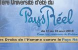 Les Droits de l’Homme contre le Pays Réel, thème de l’université d’été lancée par Civitas