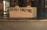 Les Gilets Jaunes n’aiment pas BFM TV et le font savoir jusque devant le siège du média du système