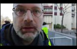 Des gilets jaunes avec Lucien Cerise devant Europe 1