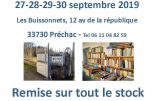 Du 27 au 30 septembre 2019 à Préchac, déstockage chez Livres en famille