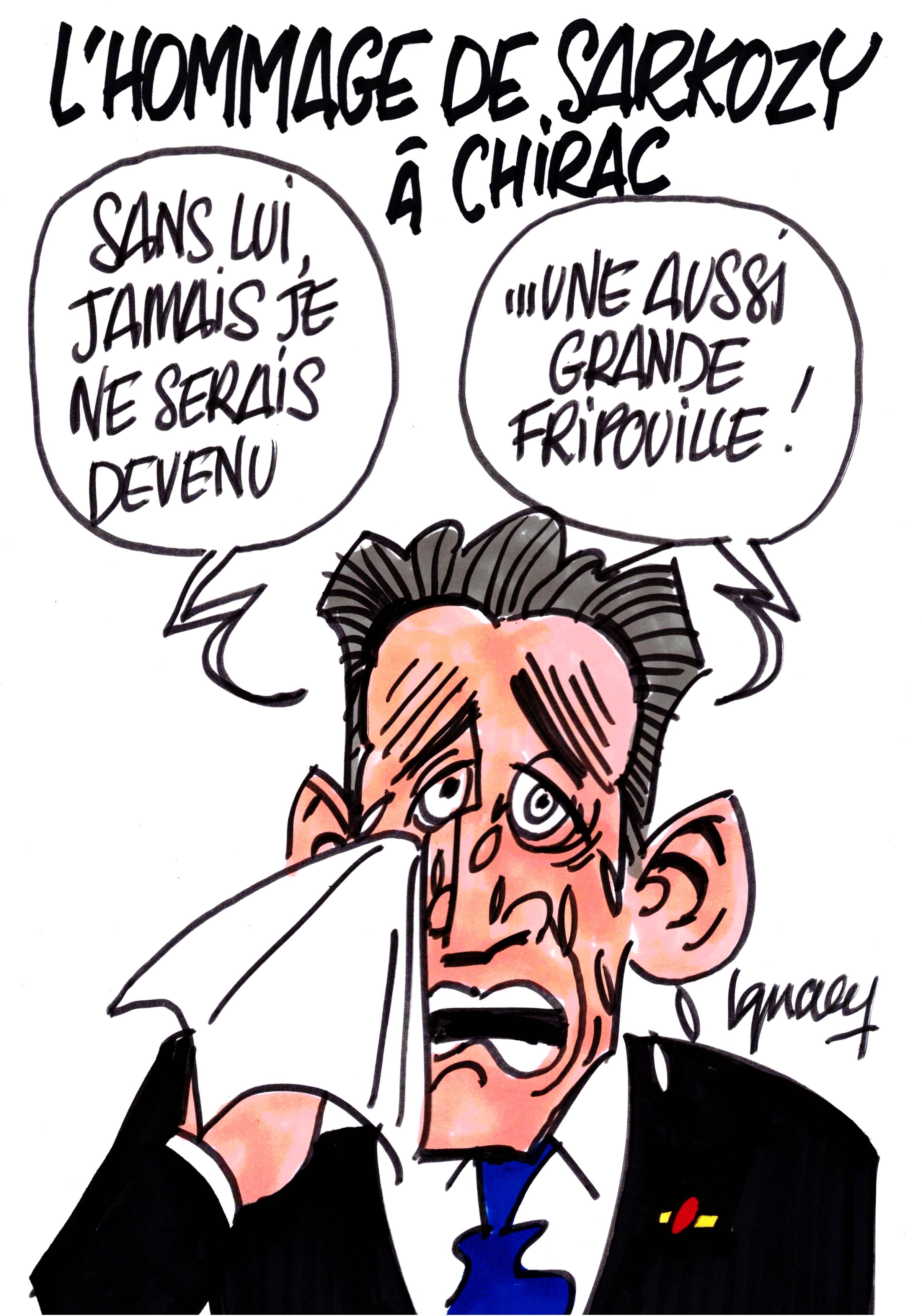 Ignace - Hommage de Sarkozy à Chirac