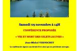 9 novembre 2019 à Aix-les-Bains – Conférence « Vie et mort des Gilets Jaunes » par Jean-Michel Vernochet