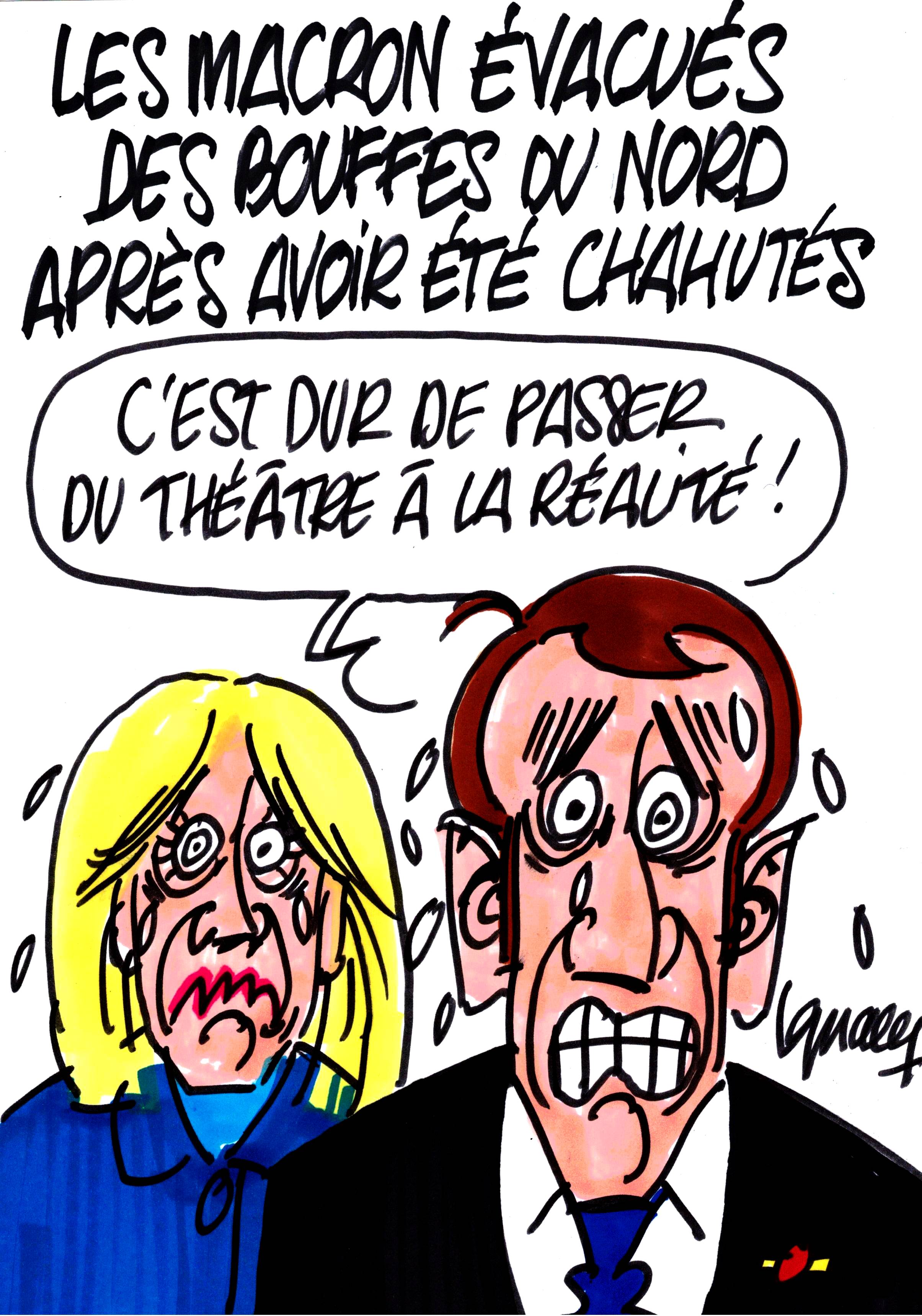 Ignace - Les Macron chahutés aux Bouffes du Nord