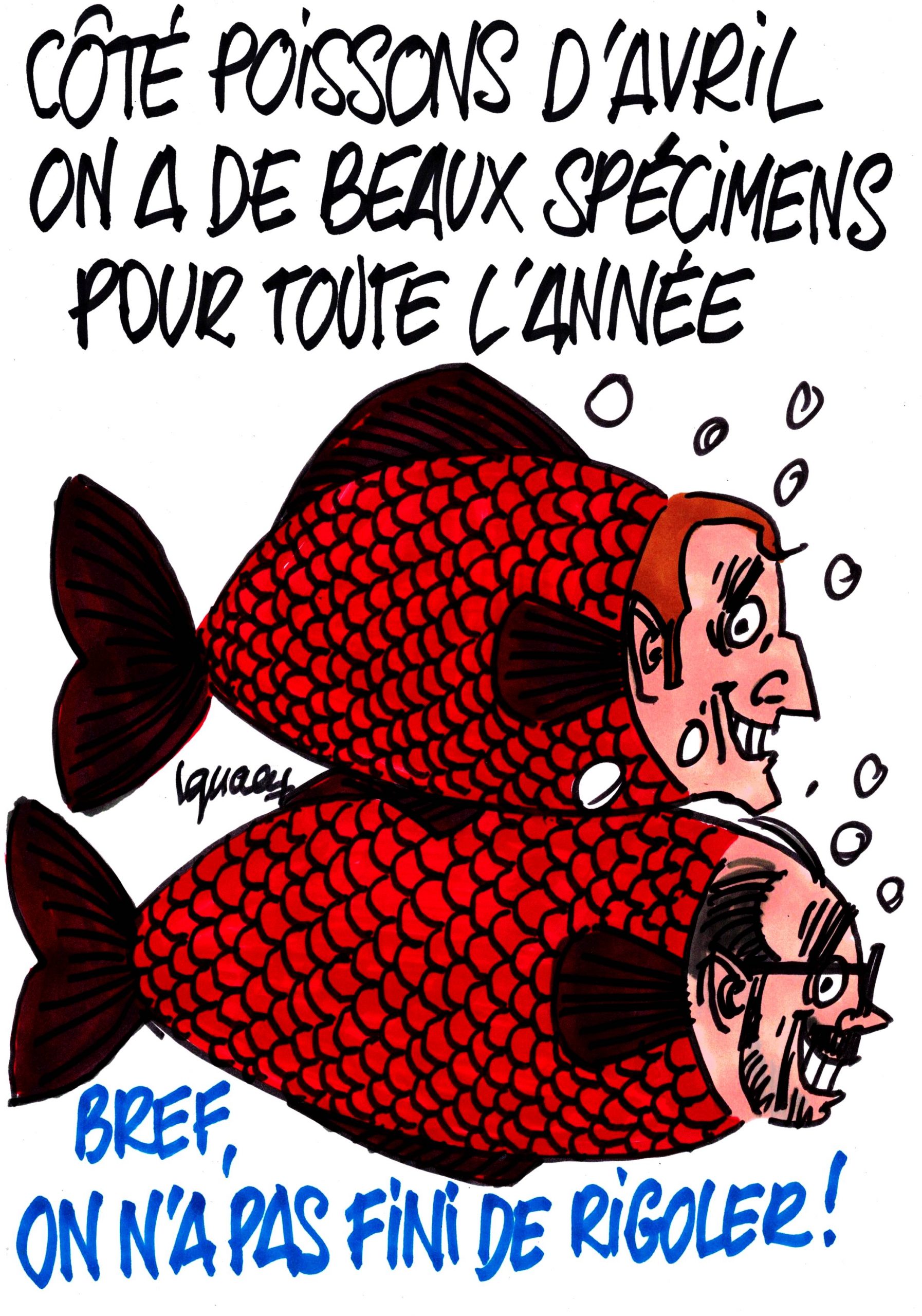 Ignace - Beaux spécimens de poissons d'avril