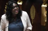 French Member of Parliament of the La Republique En Marche (LREM) party Laetitia Avia speaks during a session at the French National Assembly in Paris, on July 3, 2019. (Photo by STEPHANE DE SAKUTIN / AFP)