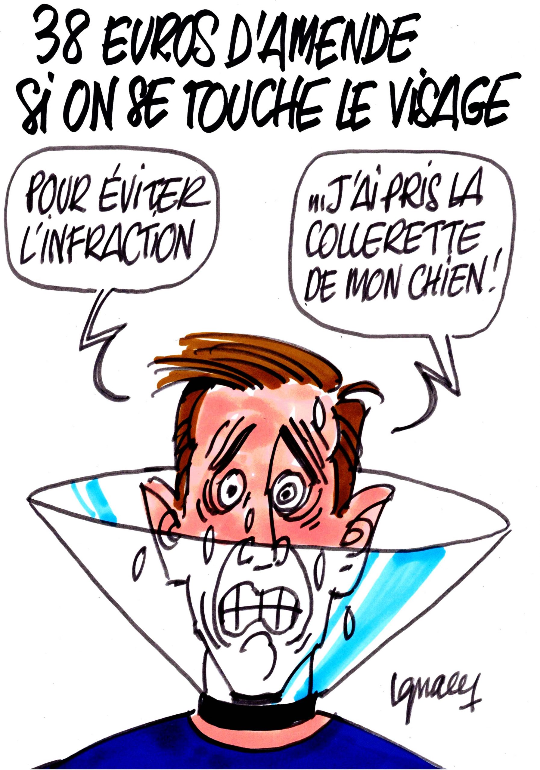 Ignace - 38 euros d'amende si on se touche le visage