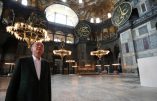 This handout picture released by the Turkish Presidential press office shows Turkish President Tayyip Erdogan visiting Hagia Sophia monument in Istanbul, on July 19, 2020. - Turkey's Hagia Sophia will open to visitors outside prayer times and its Christian icons will remain, religious officials said on July 14, 2020 after a court ruling paved the way for it to become a mosque. Hagia Sophia was a cathedral for nearly 1,000 years before being converted into a mosque in 1453 and a museum in 1935. (Photo by Handout / TURKISH PRESIDENTIAL PRESS SERVICE / AFP) / RESTRICTED TO EDITORIAL USE - MANDATORY CREDIT "AFP PHOTO / HO / TURKISH PRESIDENTIAL PRESS OFFICE" - NO MARKETING - NO ADVERTISING CAMPAIGNS - DISTRIBUTED AS A SERVICE TO CLIENTS