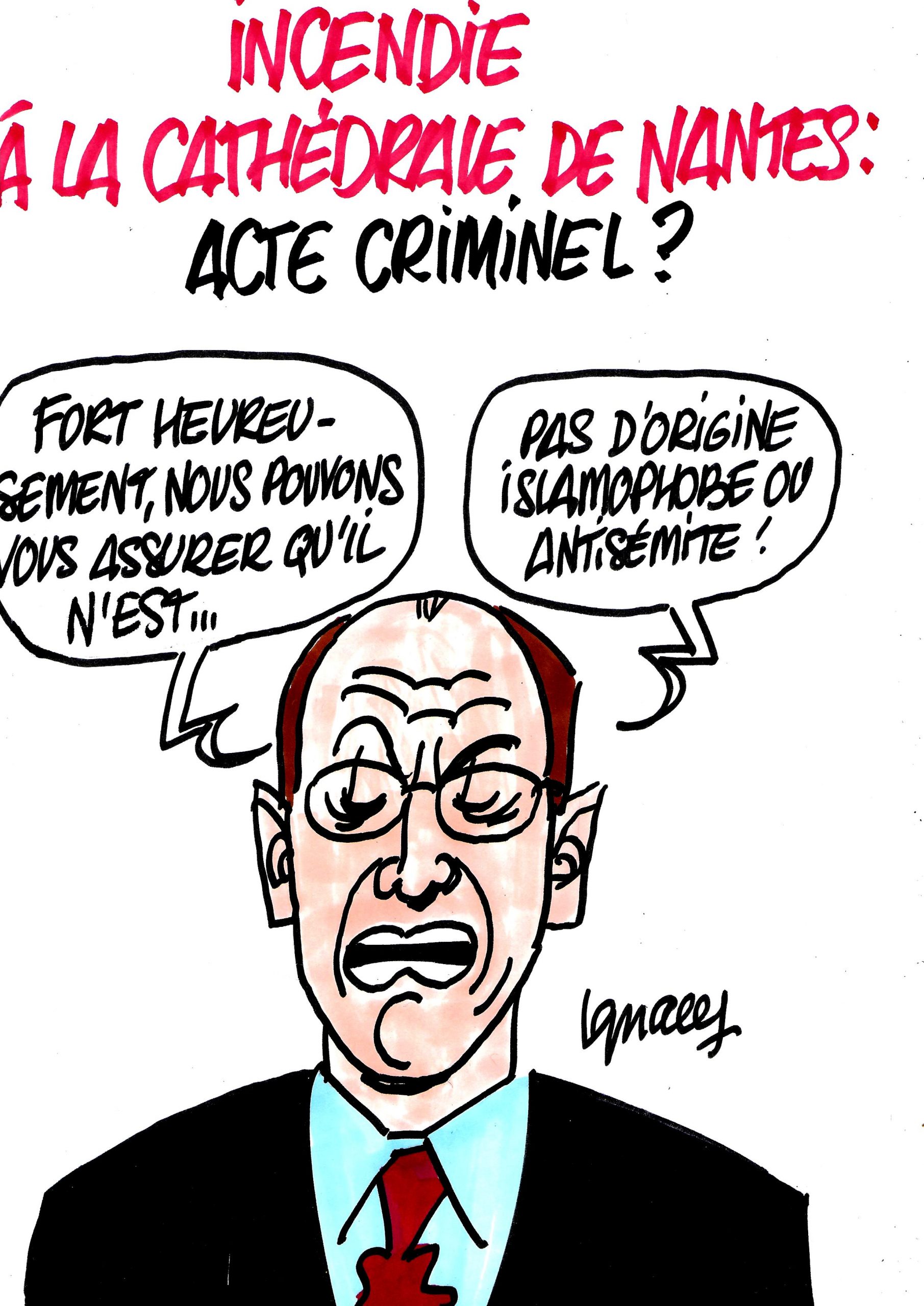Ignace - Incendie à la cathédrale de Nantes
