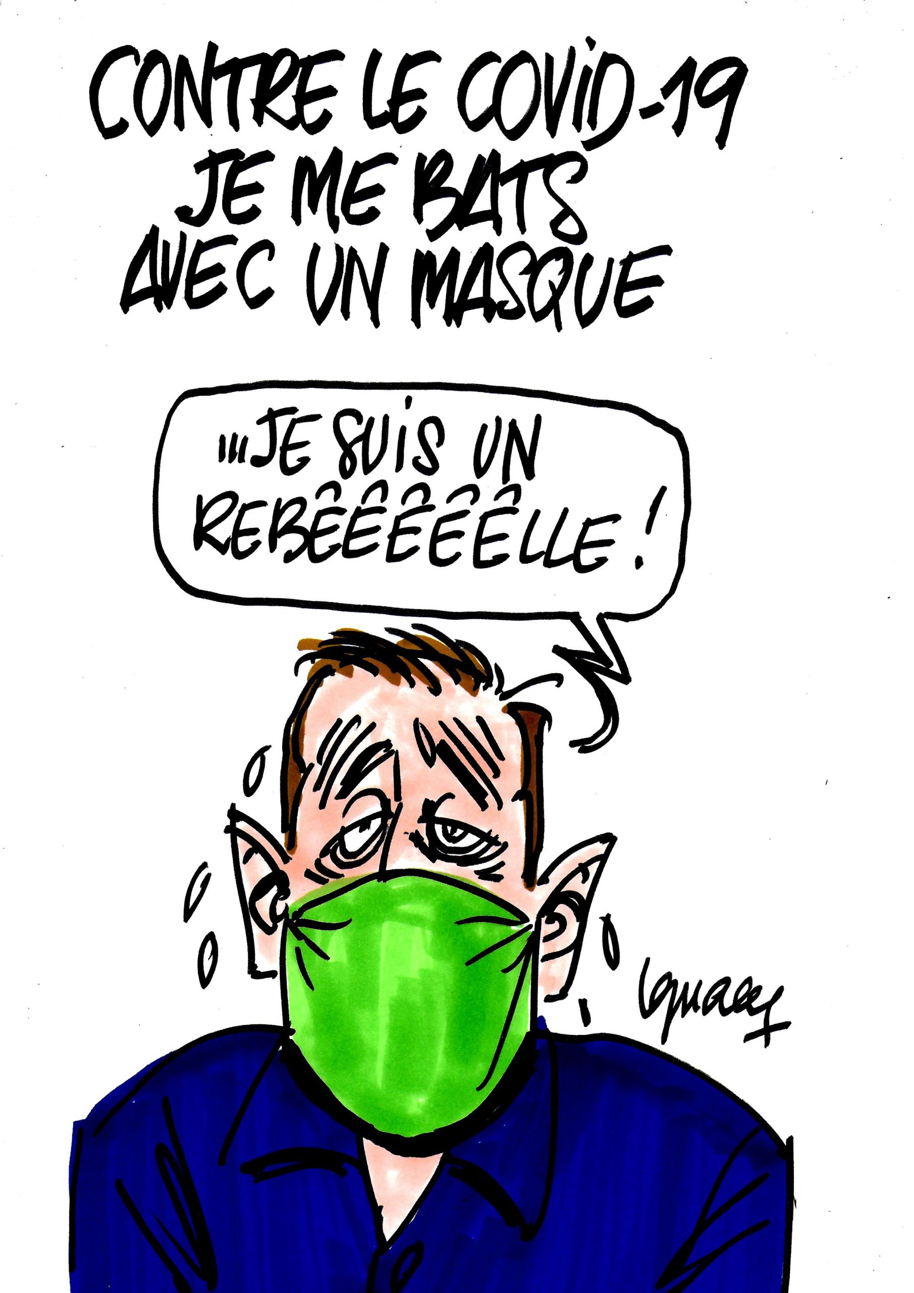 Ignace - Contre le covid-19 je me bats avec un masque