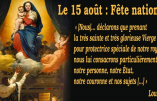 15 août – Civitas rappelle que la Fête de l’Assomption est aussi Fête Nationale