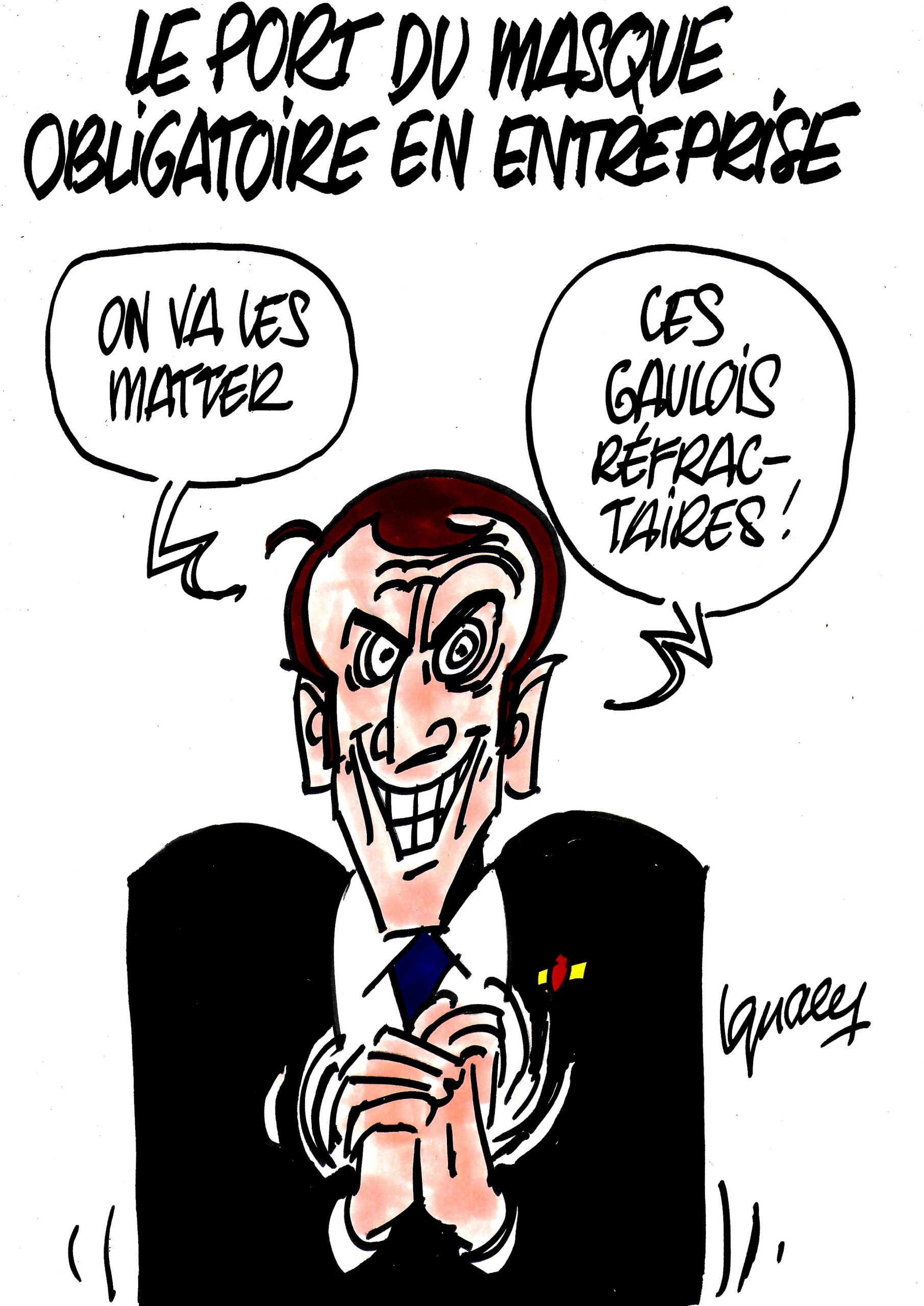 Ignace - Le port du masque obligatoire en entreprise