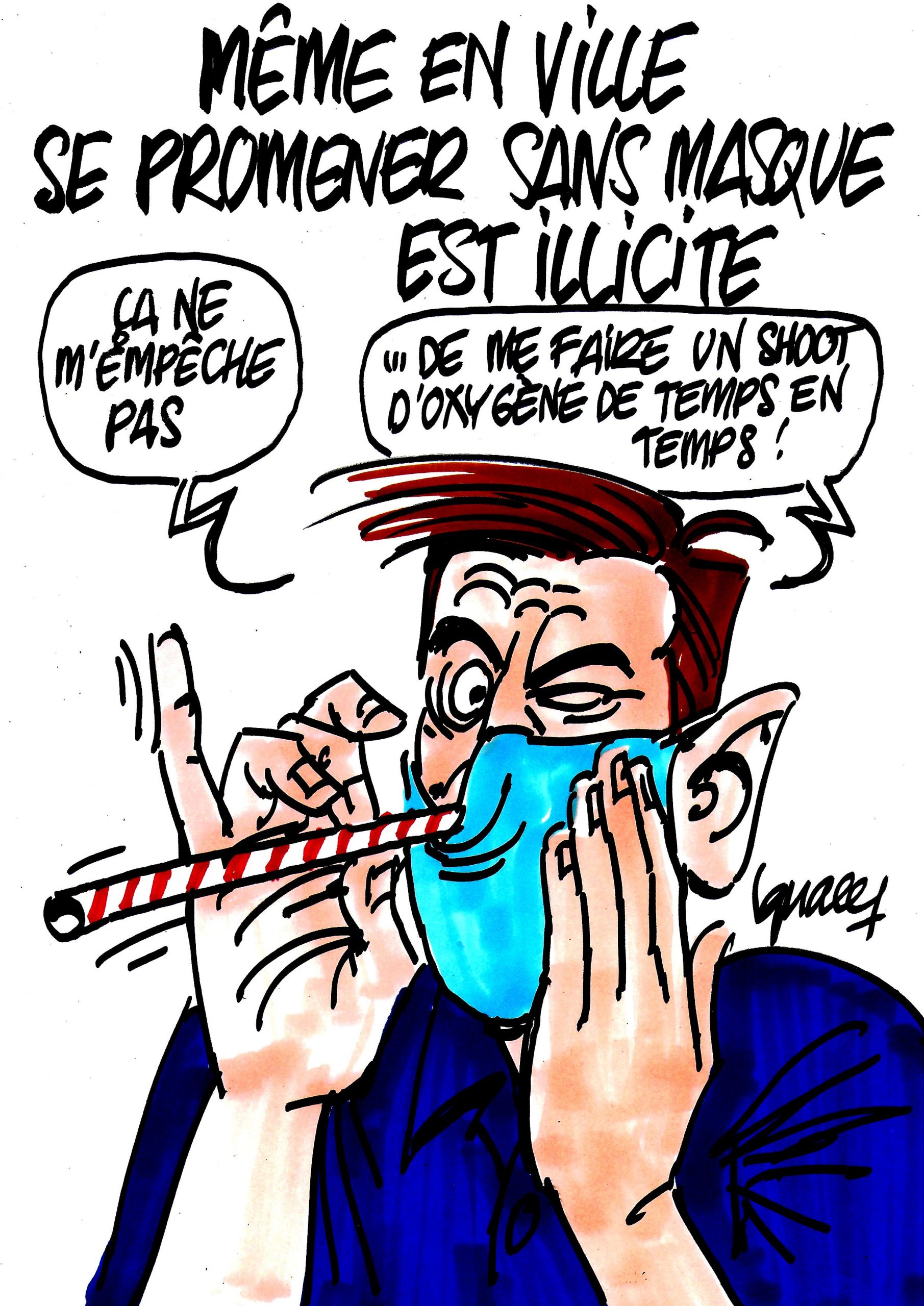Ignace - Masque obligatoire en ville