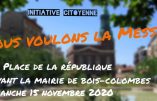 15 novembre 2020 à Bois-Colombes – Nous voulons la Messe !