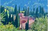 L’abbaye de Castagniers, entourée de beaux cyprès, se situe en Provence - © Divine Box